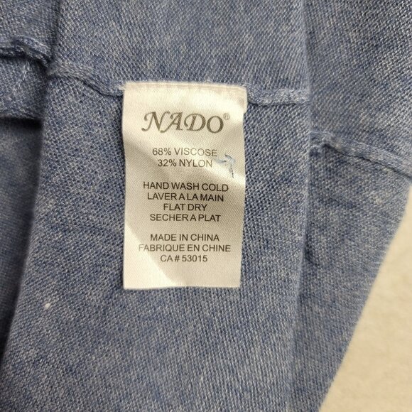 Sleeveless Pleated Swing Cardigan Ribbed Knit Style Blue XL New Babydoll - Picture 6 of 10